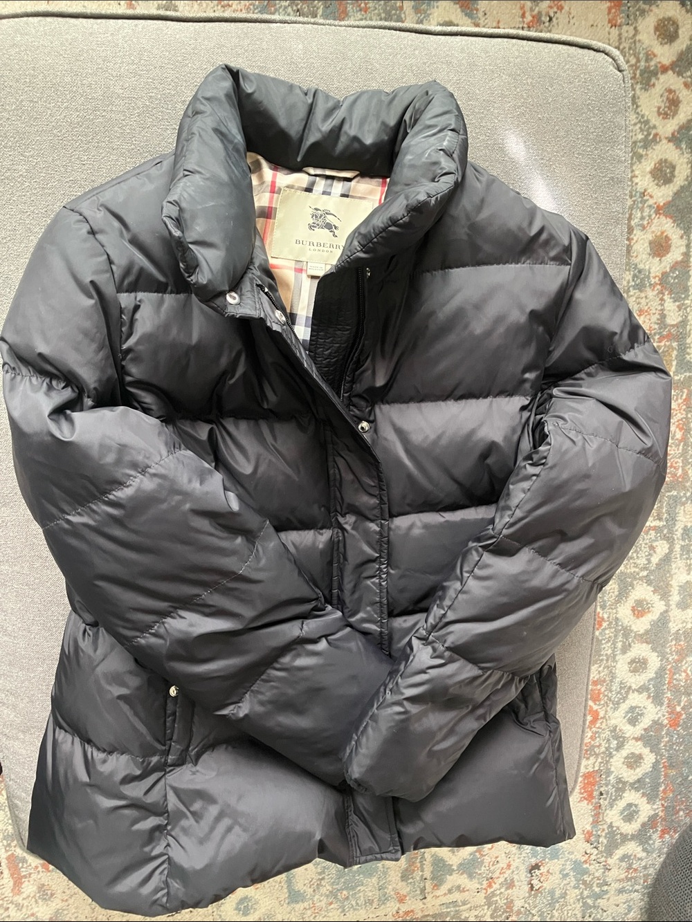 Authentic Burberry Black Women's Puffer Jacket